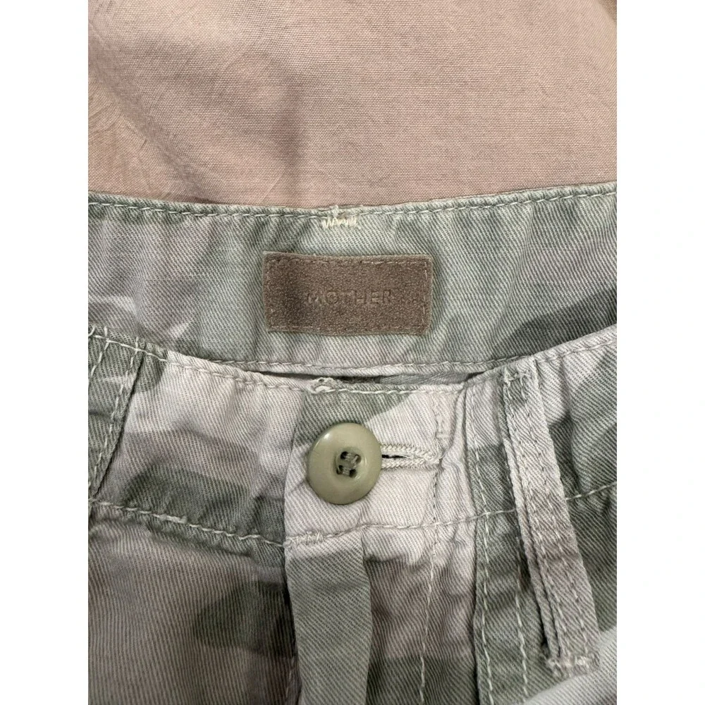 Mother Womens Size 27 The Shaker Chop Crop Fray Pants Desert Print Camo Mid Rise - Picture 3 of 9